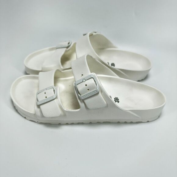 Birkenstock Arizona White Slide Sandal Rubber Men\'s Size 44 Euro US 11 Straps main image 8